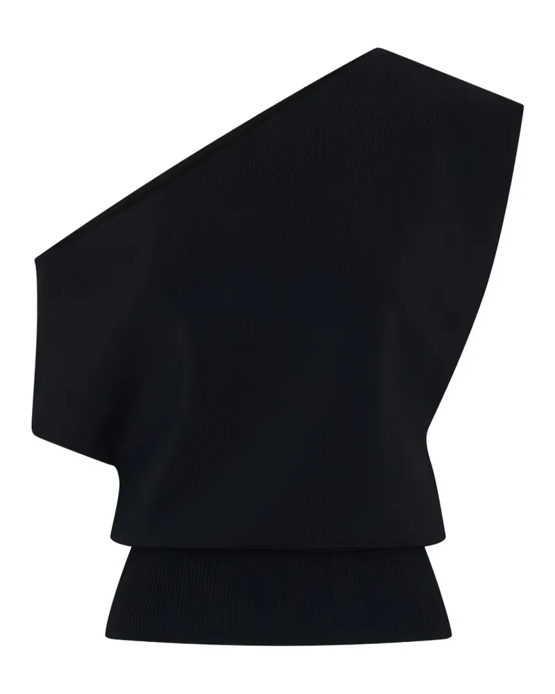 Christopher Esber assymetric-shoulder top - Schwarz Schwarz