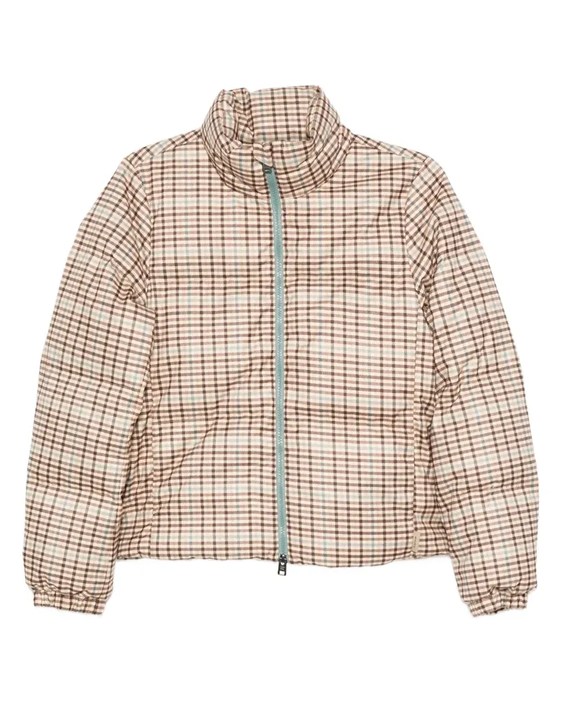 Woolrich Karierte Jacke mit Reißverschluss - Nude Nude