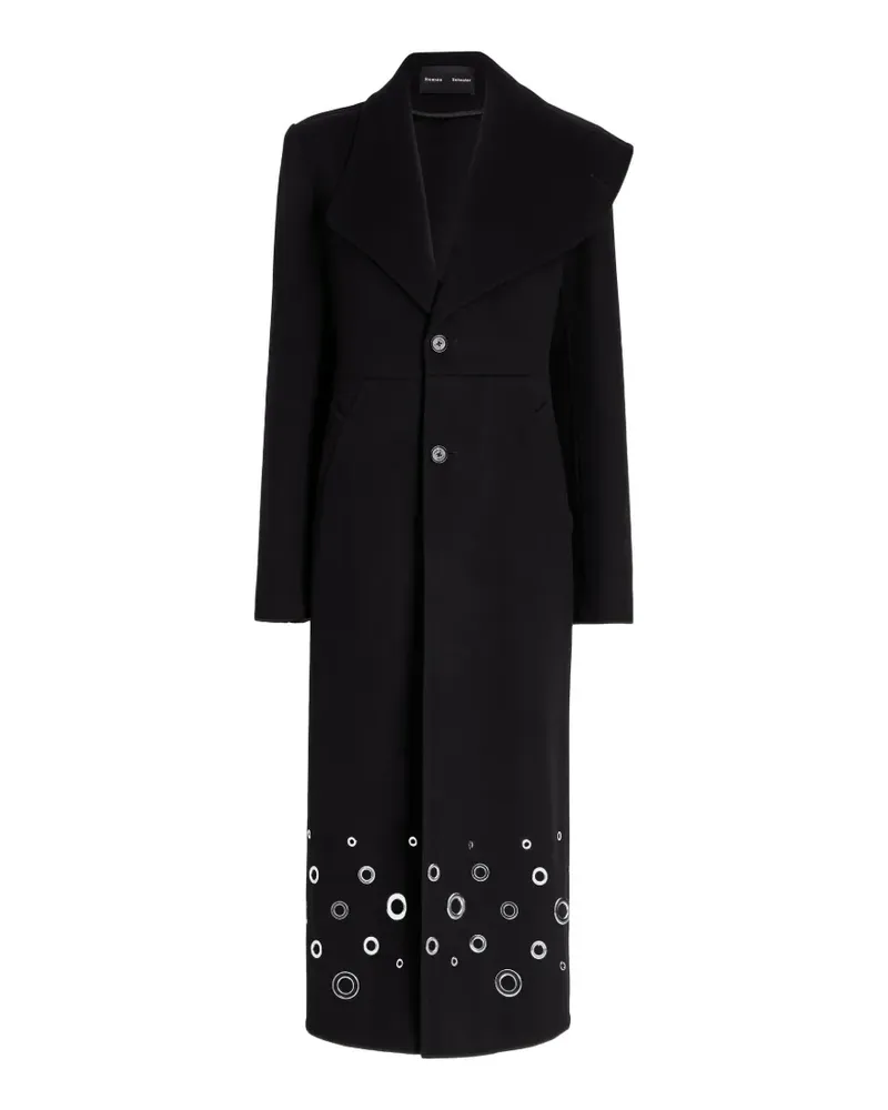 Proenza Schouler Alix coat in compact melton wool - Schwarz Schwarz