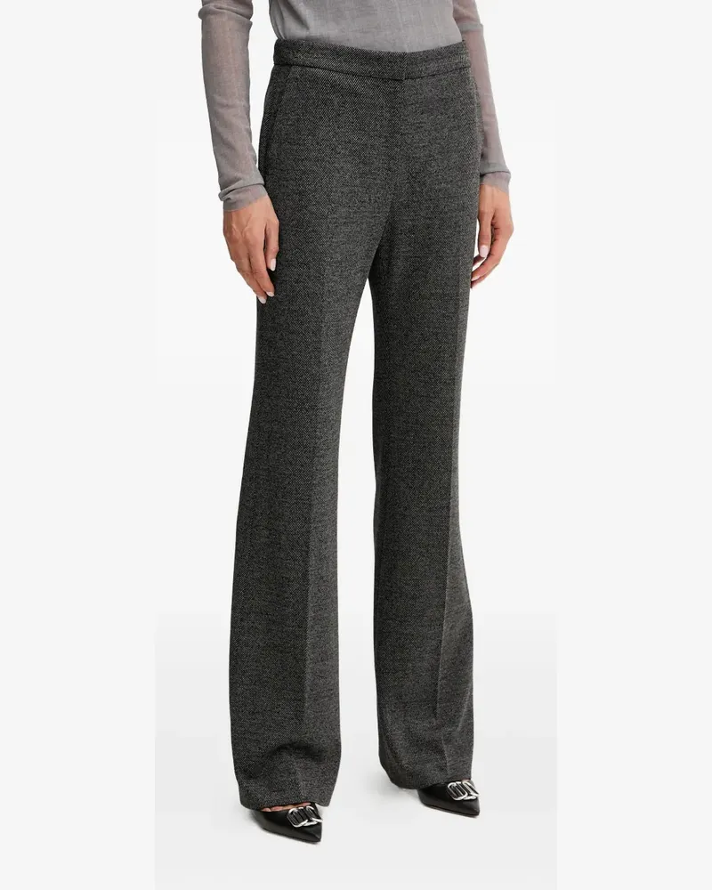 HUGO BOSS Bundfaltenhose mit Fischgrätenmuster - Grau Grau