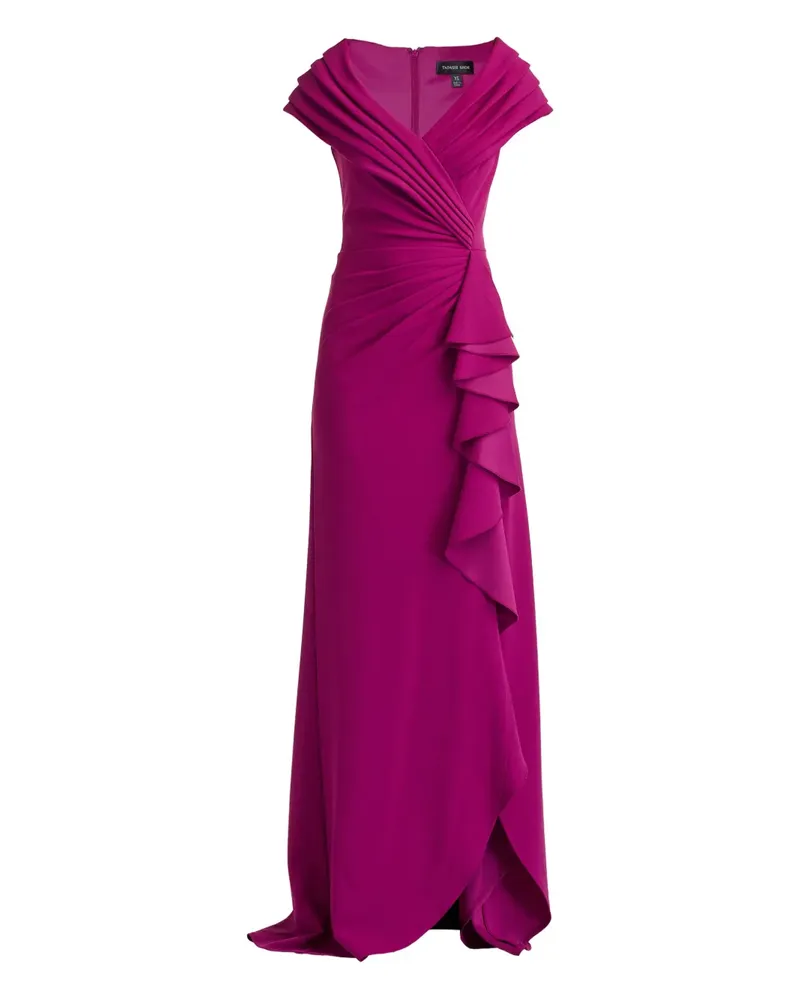 Tadashi Shoji Drapiertes Rüschenkleid - Violett Violett