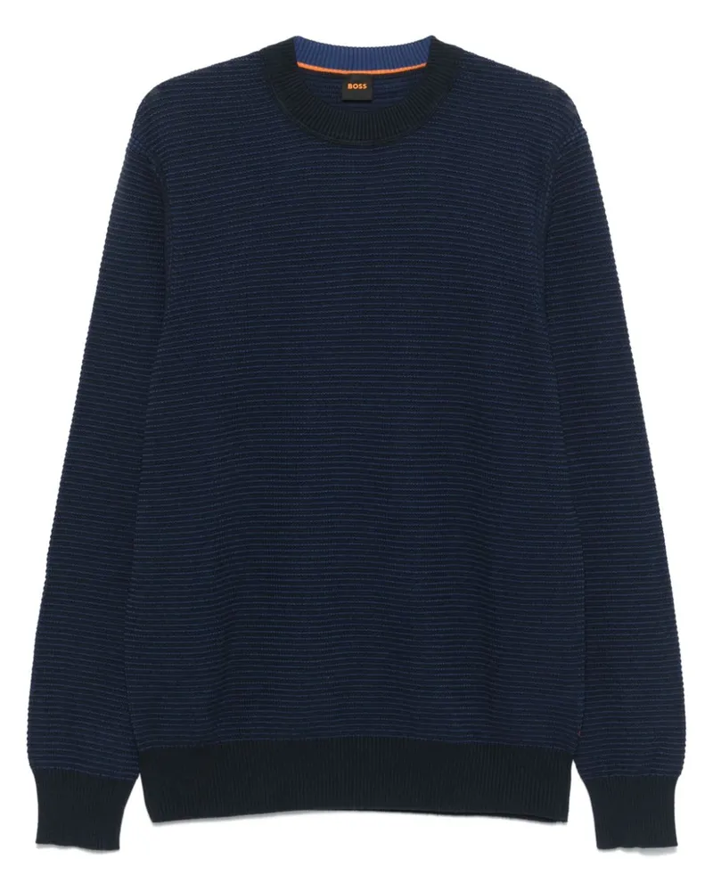 HUGO BOSS Zweifarbiger Pullover - Blau Blau