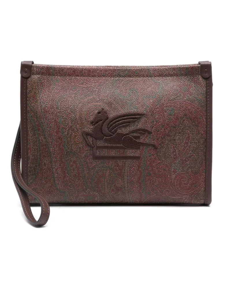 Etro Clutch mit Paisley-Print - Braun Braun