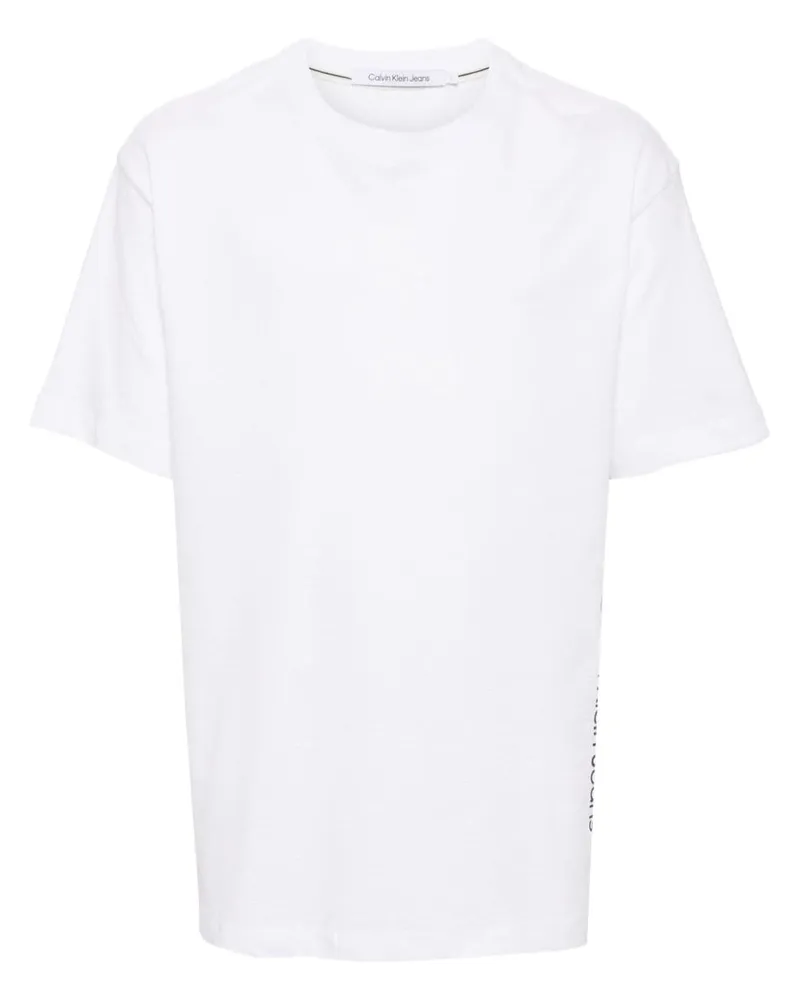 Calvin Klein T-Shirt mit Logo-Print Weiß