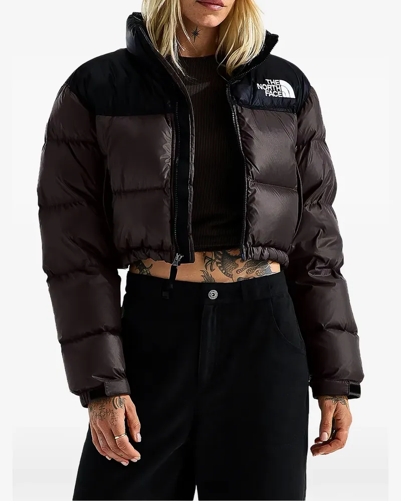 The North Face Kurze Nuptse Steppjacke - Braun Braun