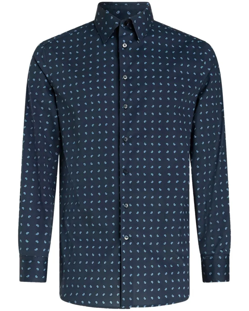 Etro Hemd mit Paisley-Print - Blau Blau