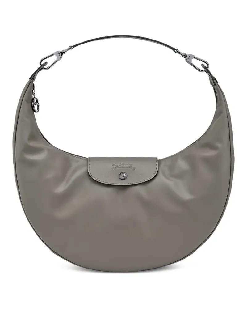 Longchamp Le Pliage Xtra flap top leather shoulder bag - Grau Grau