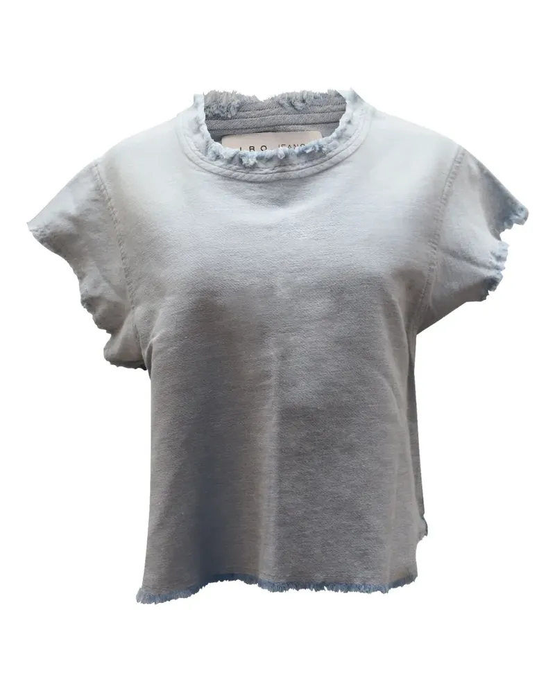 IRO Ausgefranstes Florie T-Shirt aus Denim - Blau Blau