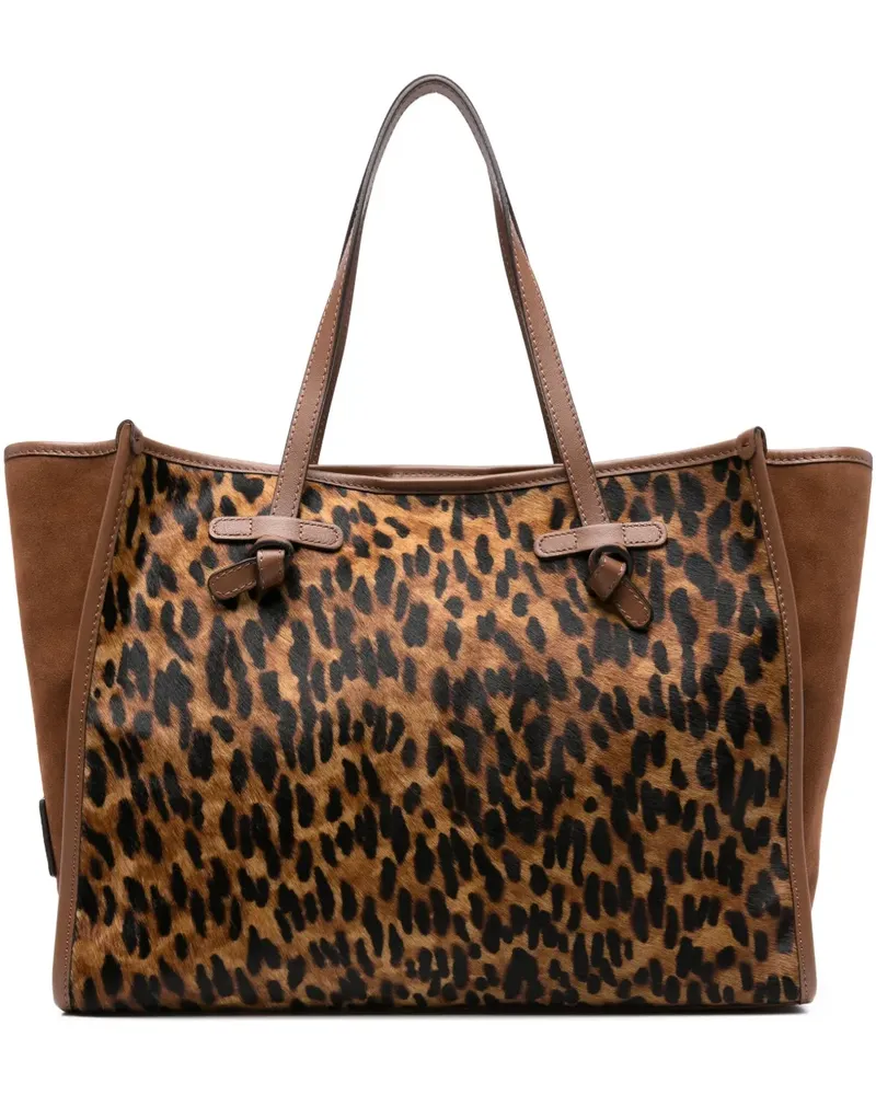 Gianni Chiarini Marcella Tote Bag mit Leoparden-Print - Nude Nude