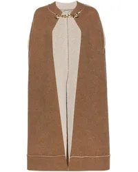 Stella McCartney Gestricktes Cape mit Kette Braun