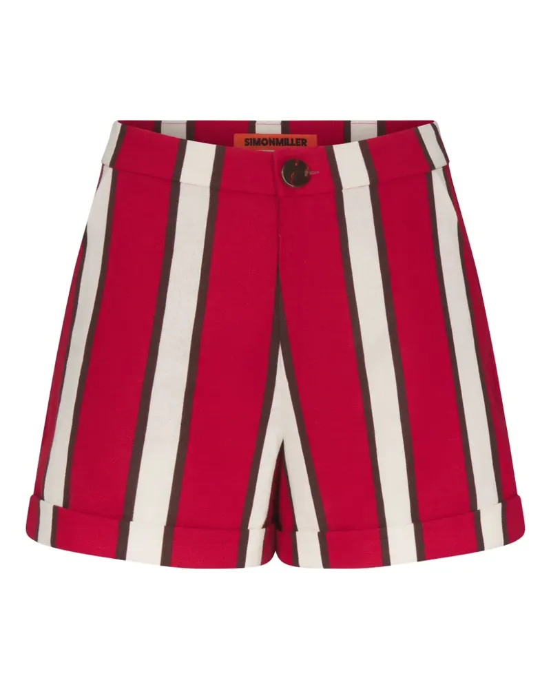 Simon Miller striped cuffed shorts - Rot Rot