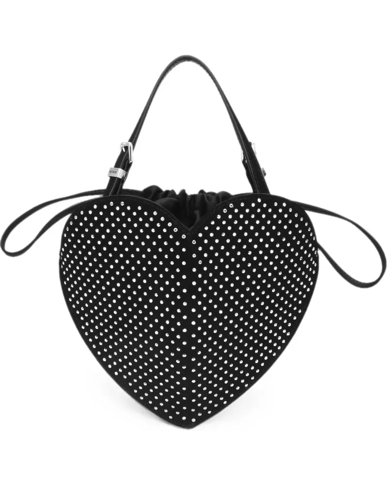 ROTATE Birger Christensen The Heart bag black rhinestone - Schwarz Schwarz