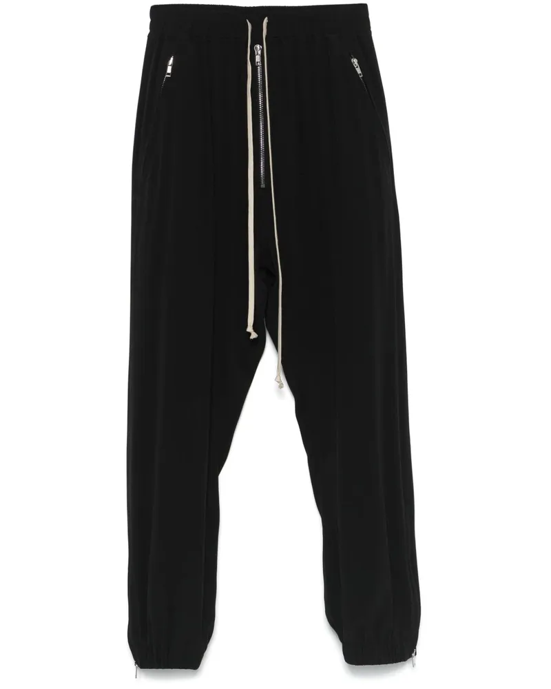 Rick Owens Jogginghose aus Krepp - Schwarz Schwarz