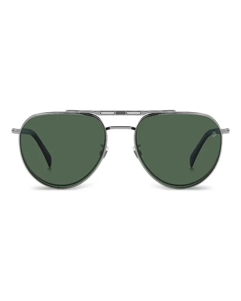 EYEWEAR by DAVID BECKHAM Pilotenbrille mit getönten Clip-On-Gläsern - Silber Silber