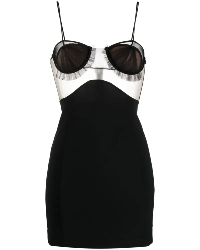 Nensi Dojaka Bustier mit transparenten Einsätzen - Schwarz Schwarz