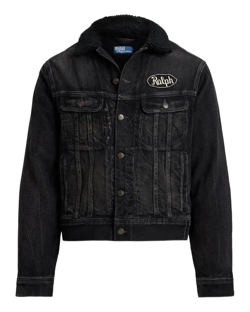 Ralph Lauren Jeansjacke mit Sherpa-Kragen - Schwarz Schwarz