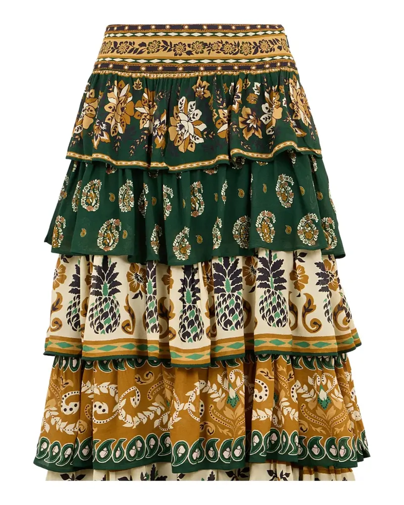 FARM Rio Ayla ruffled maxi skirt - Grün Grün