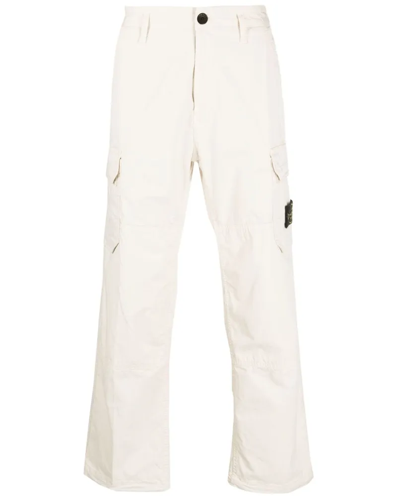 Stone Island Cargohose mit Kompass-Patch - Nude Nude