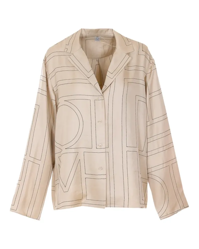 Totême Hemd mit Monogrammstickerei - Nude Nude