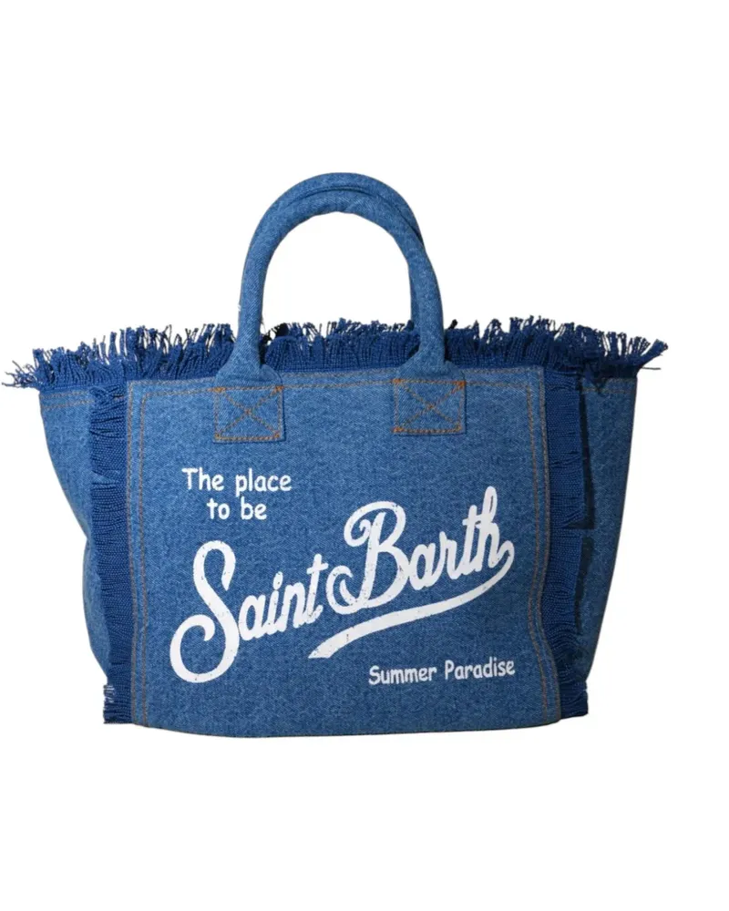 MC2 Saint Barth frayed-edge tote bag - Blau Blau