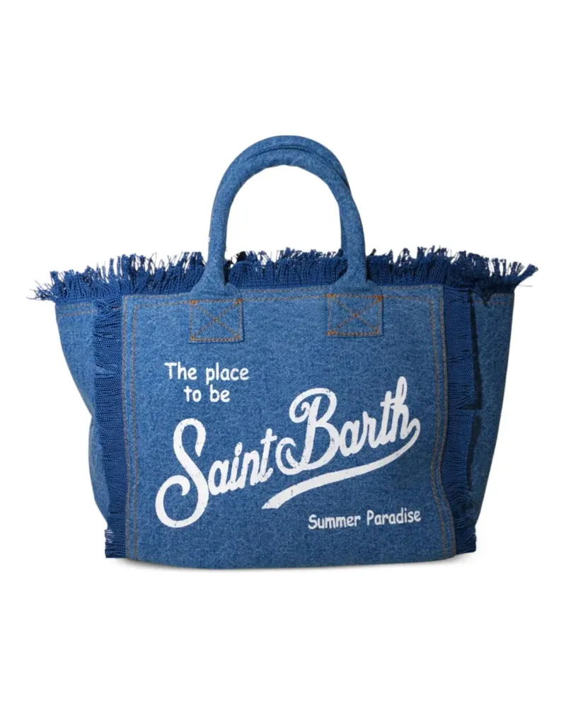 MC2 Saint Barth frayed-edge tote bag - Blau Blau