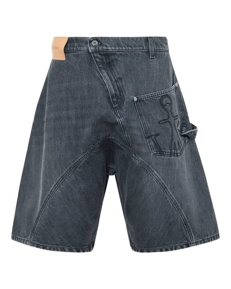J.W.Anderson Jeans-Shorts mit Anker - Grau Grau