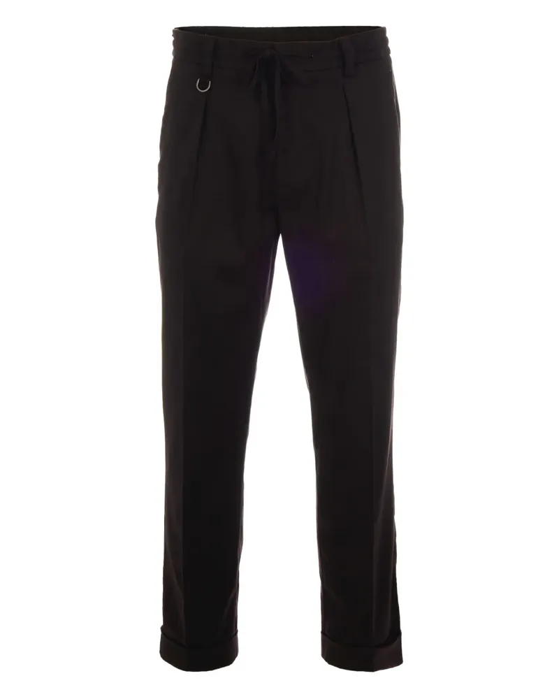 Paolo Pecora Milano Bundfaltenhose mit Kordelzug - Braun Braun