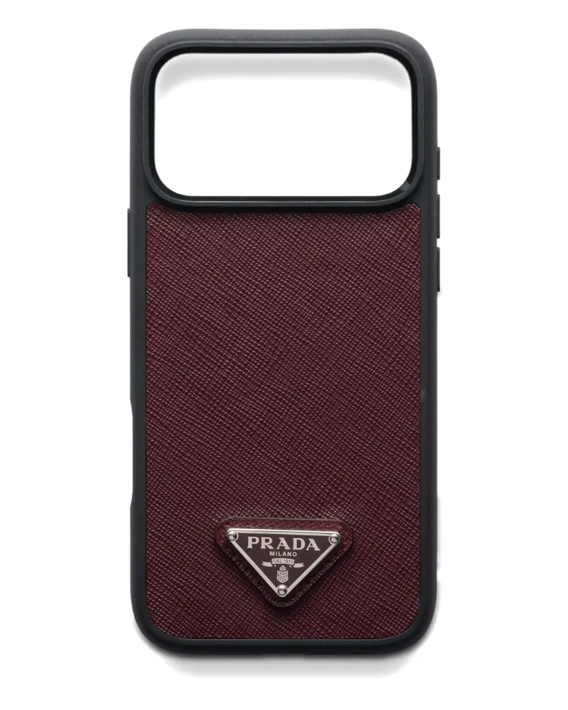 Prada iPhone 17 Pro Max-Handyhülle mit Triangel-Logo - Rot Rot