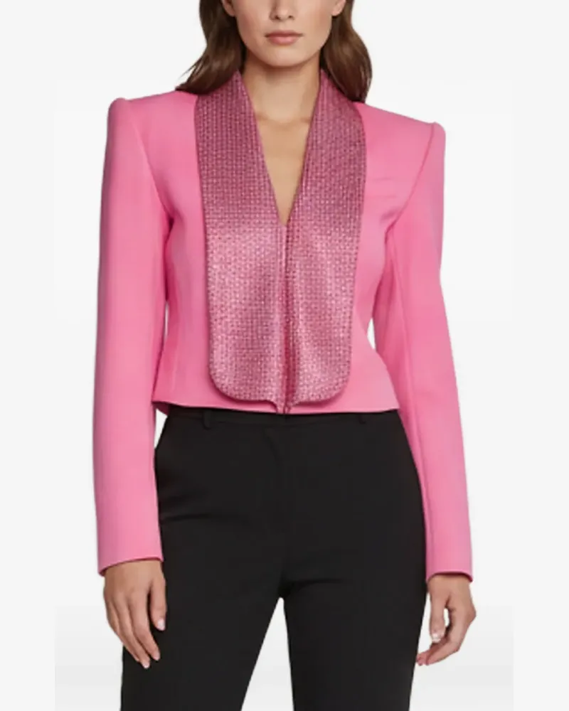 Area Rückenfreie Jacke mit Strass - Rosa Rosa