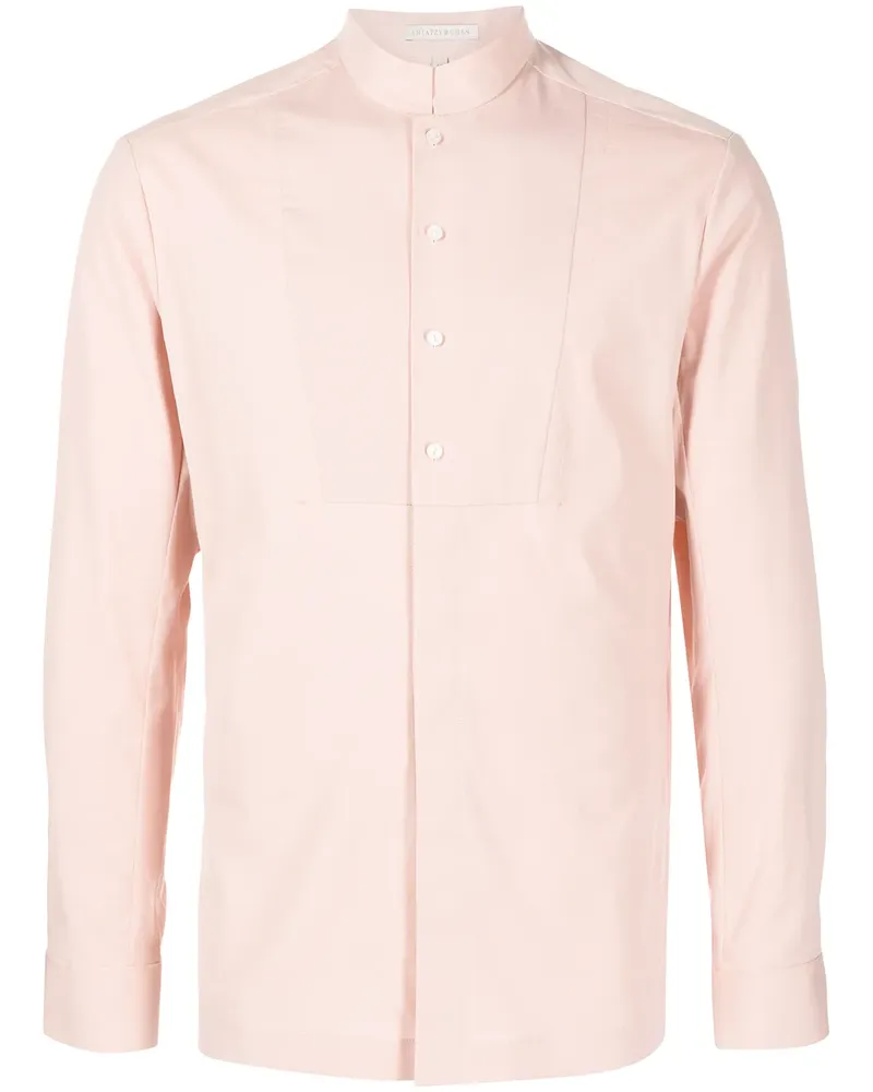 SHIATZY CHEN Schmales Hemd mit Mandarinkragen - Rosa Rosa