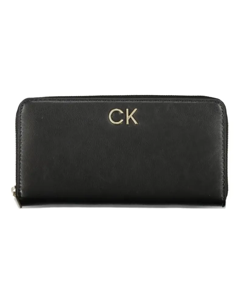Calvin Klein logo-plaque zip-fastening wallet - Schwarz Schwarz