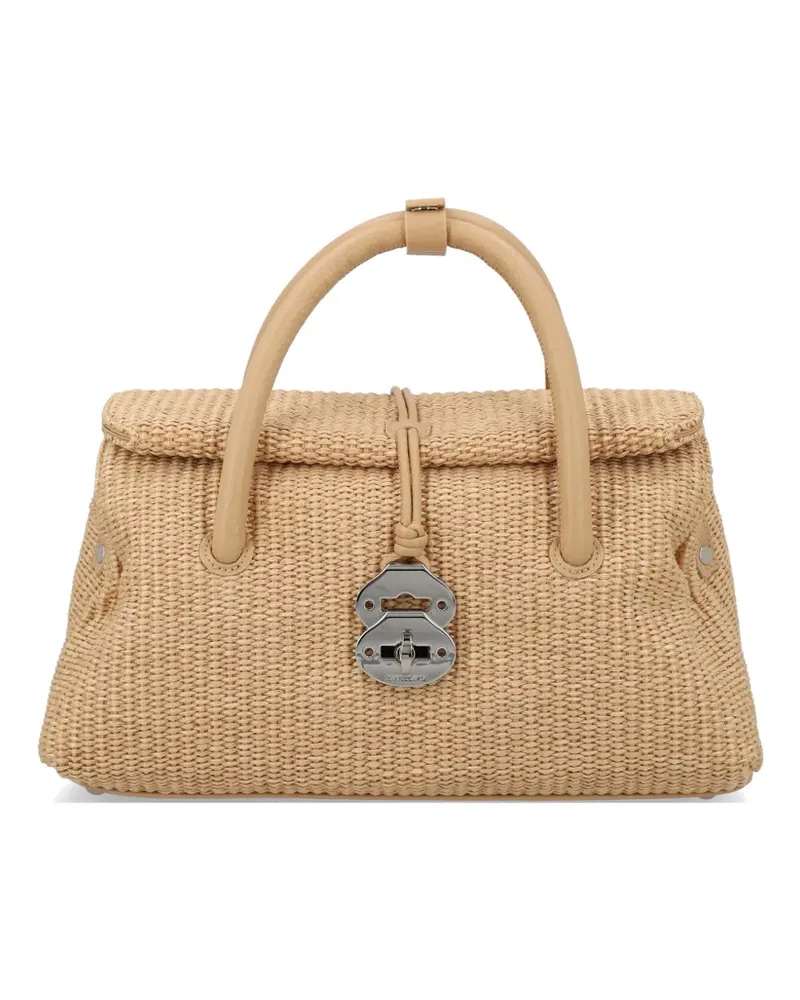 Zanellato small Dotta® wicker tote bag - Nude Nude
