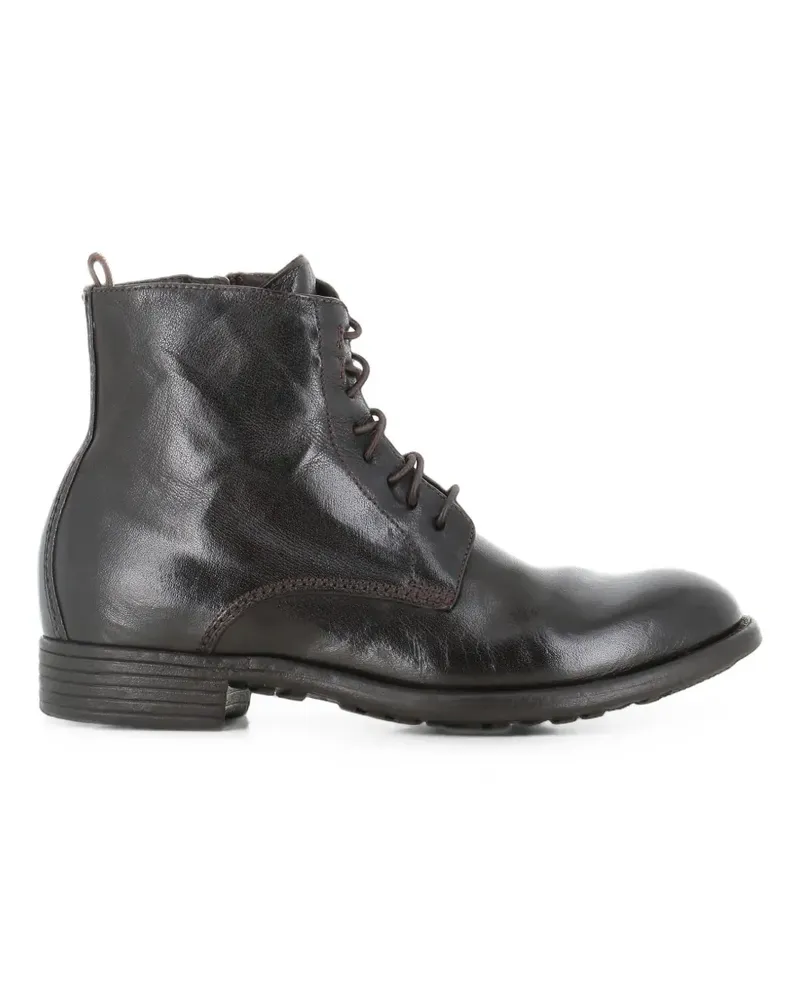 Officine Creative Italia Calixte lace-up leather ankle boots - Braun Braun
