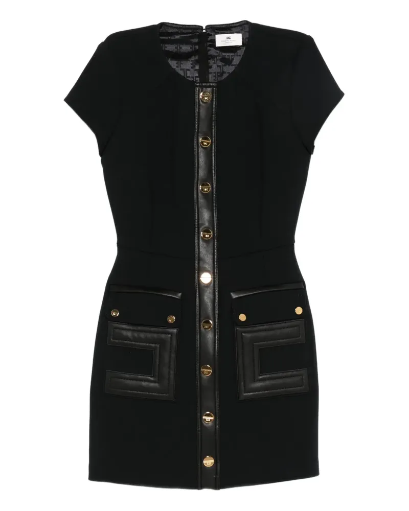 Elisabetta Franchi button-front mini dress - Schwarz Schwarz