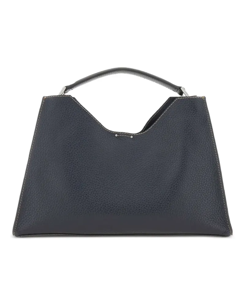 Gianni Chiarini large Aurora hammered leather tote bag - Blau Blau