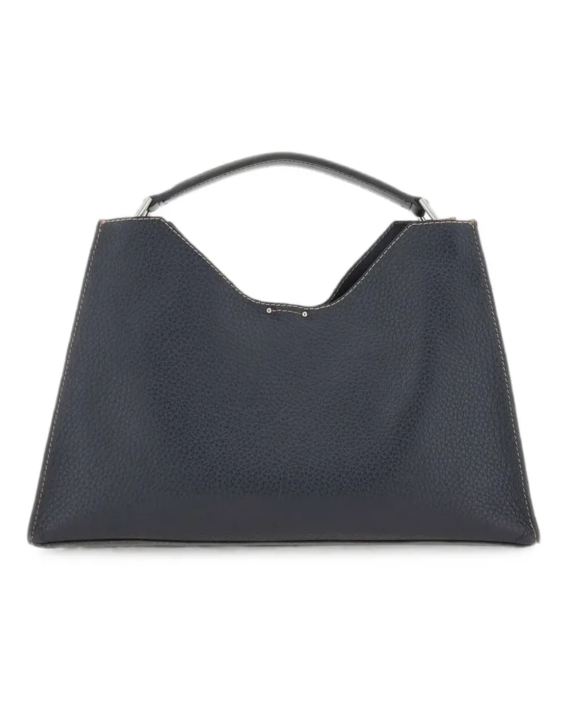 Gianni Chiarini large Aurora hammered leather tote bag - Blau Blau