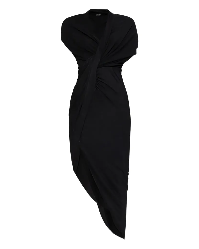 Balenciaga Drapiertes Kleid - Schwarz Schwarz