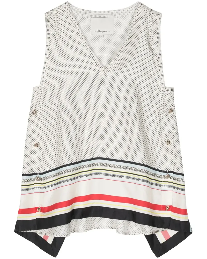 3.1 phillip lim NY Liberty Seidentop - IV111 IVORY MULTI Iv111