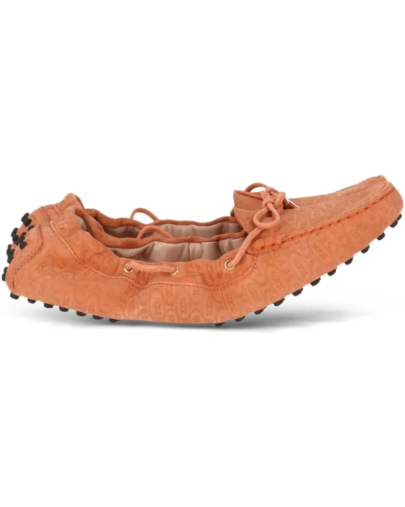 TOD'S Penny-Loafer mit Monogrammmuster - Orange Orange