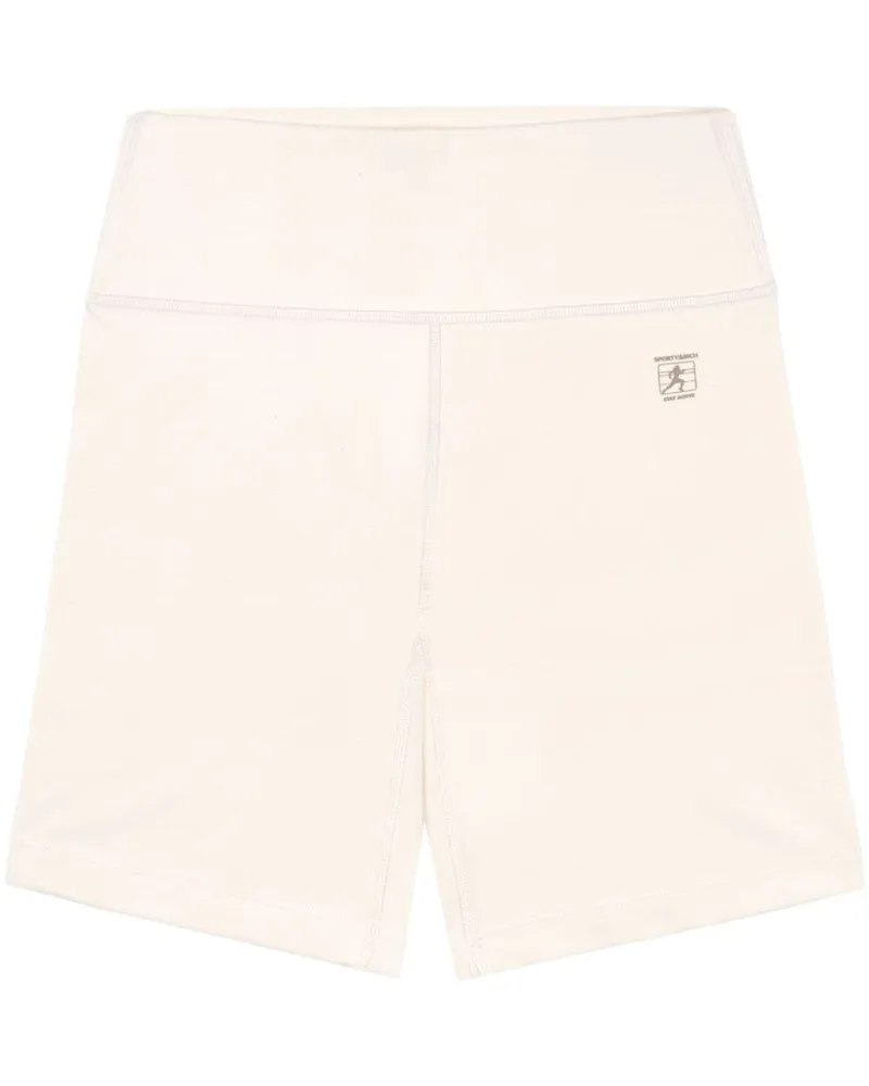 SPORTY & RICH Joggingshorts mit Logo-Print - Nude Nude