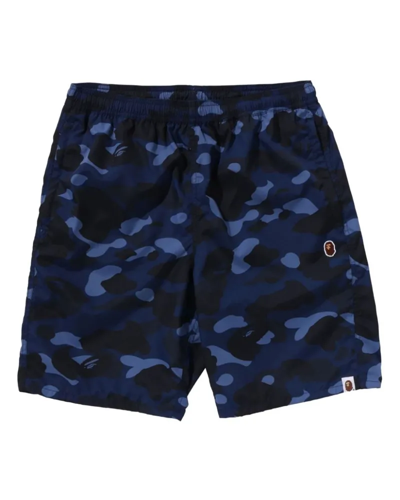 BAPE Badeshorts mit Camouflagemuster - Blau Blau