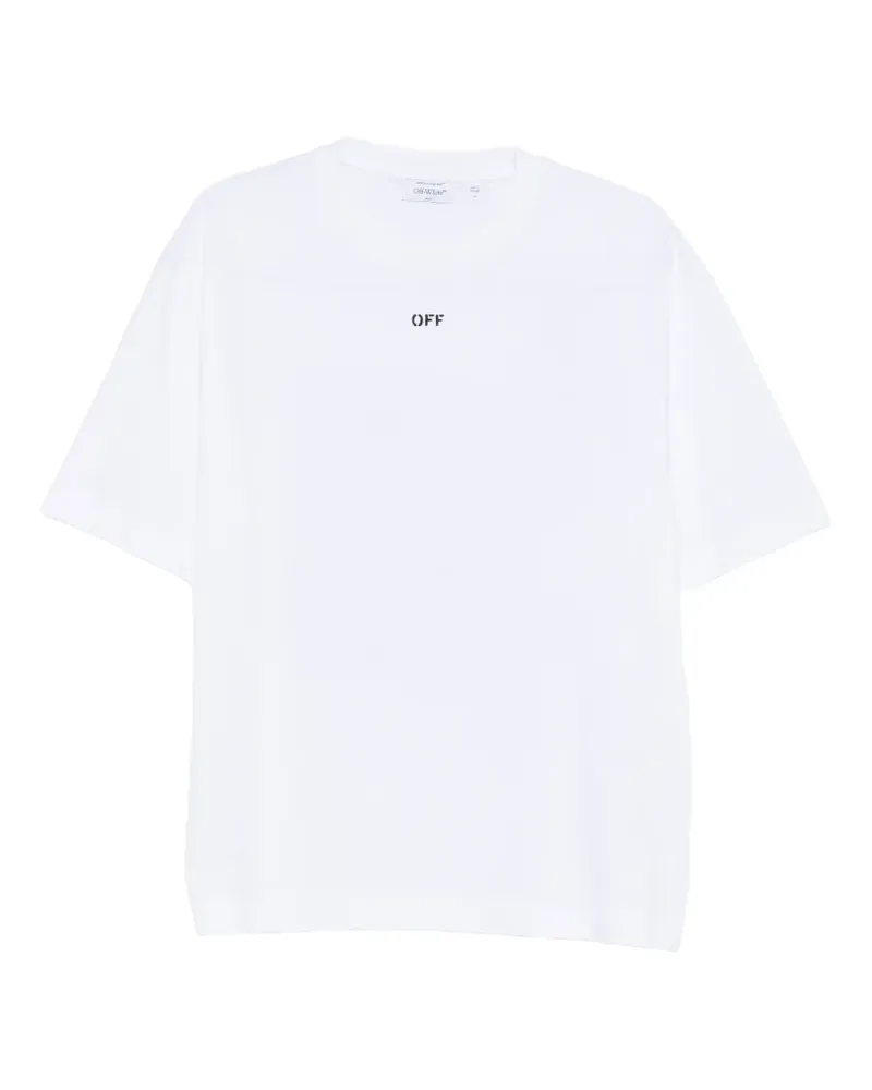 OFF-WHITE T-Shirt mit Logo - Weiß Weiß
