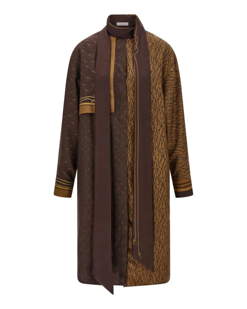 Ferragamo Seidenbluse - Braun Braun