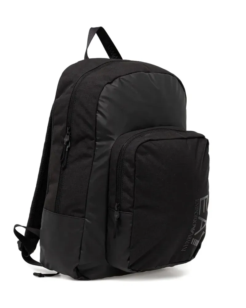 EA7 Rucksack mit Logo - Schwarz Schwarz