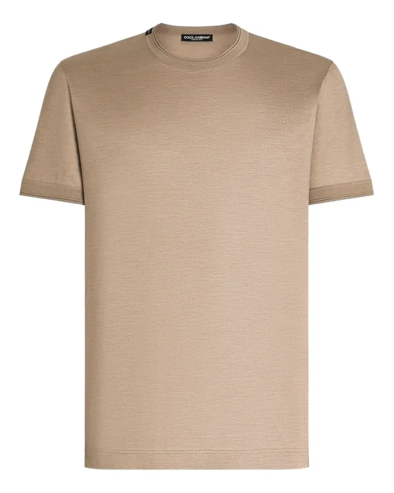 Dolce & Gabbana T-Shirt aus Seide - Nude Nude