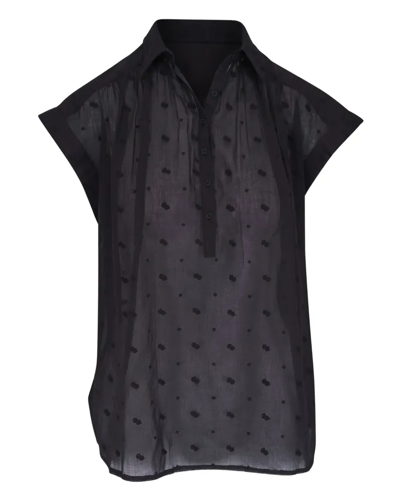 Nili Lotan Normandy Bluse - Schwarz Schwarz