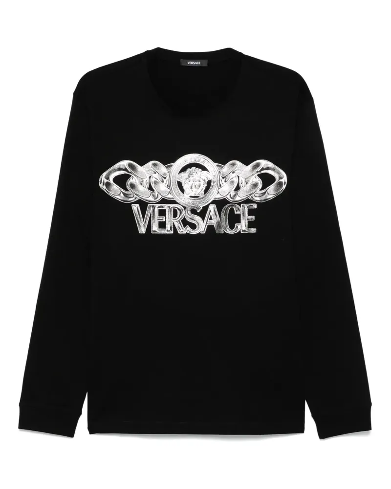 Versace Medusa On Chain T-Shirt - Schwarz Schwarz
