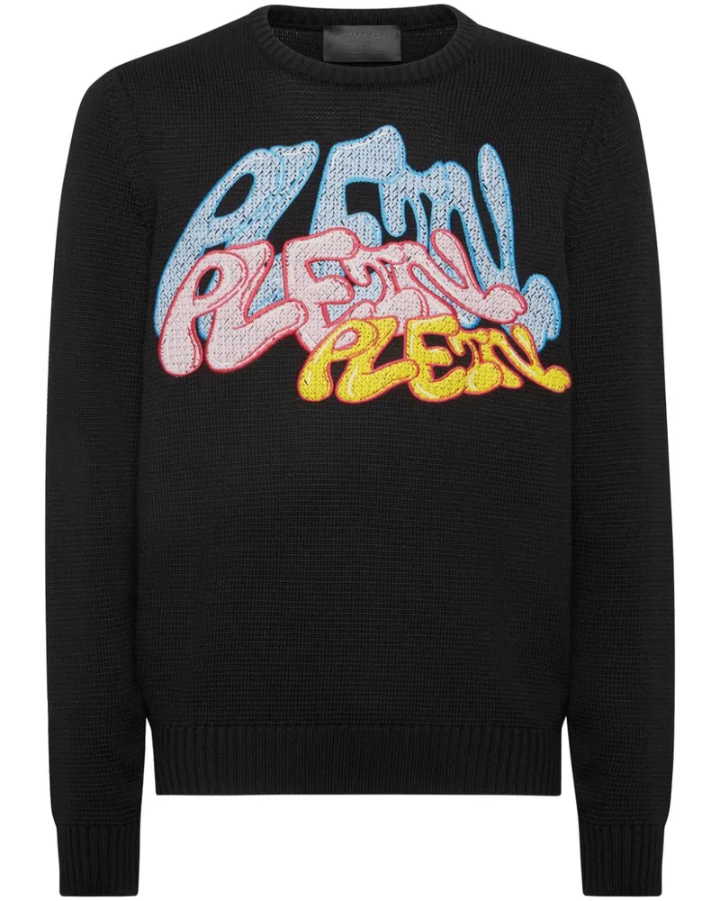 Philipp Plein Bombing Graffiti Pullover Schwarz