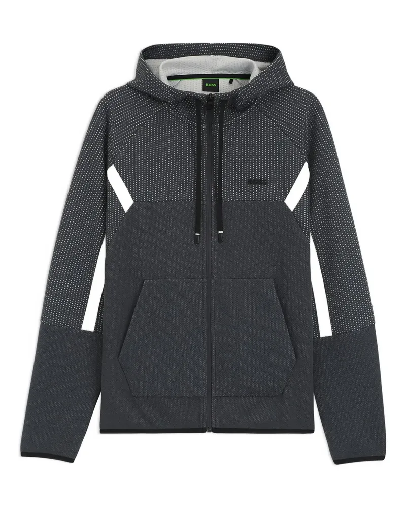 HUGO BOSS Kapuzenjacke mit Kontrasteinsätzen - Grau Grau