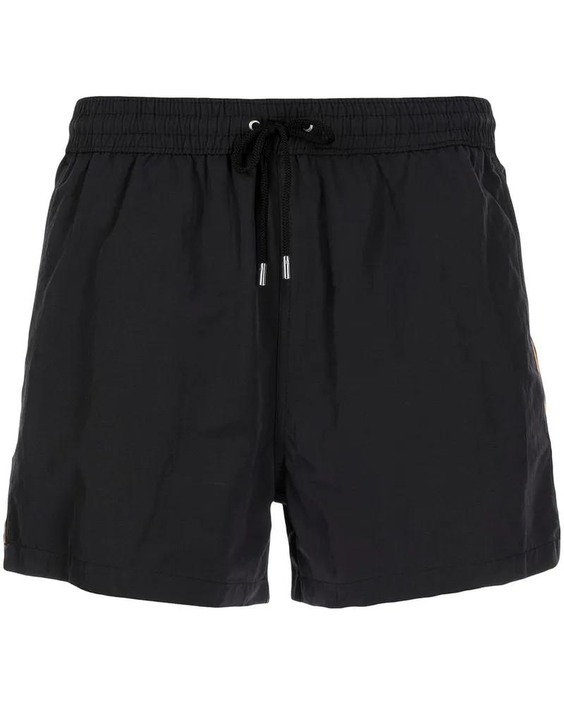 Paul Smith Badeshorts mit Kordelzug - Schwarz Schwarz